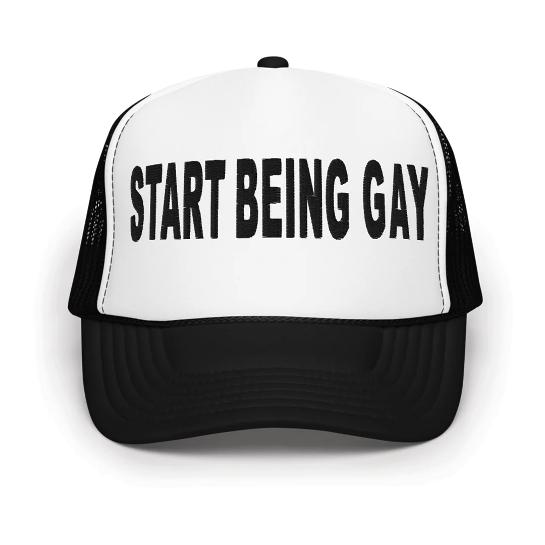 Start Being Gay Trucker Hat - Image 4